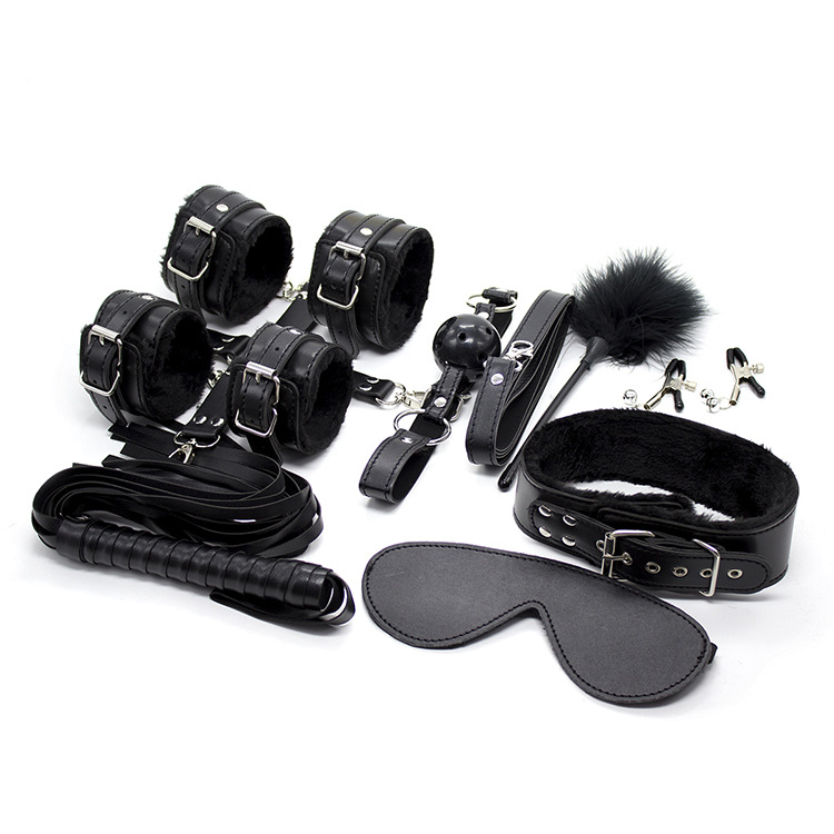  Leather Bondage Adult Sexy Toys 10pcs/set SM Sexy Product,10 Pieces/set