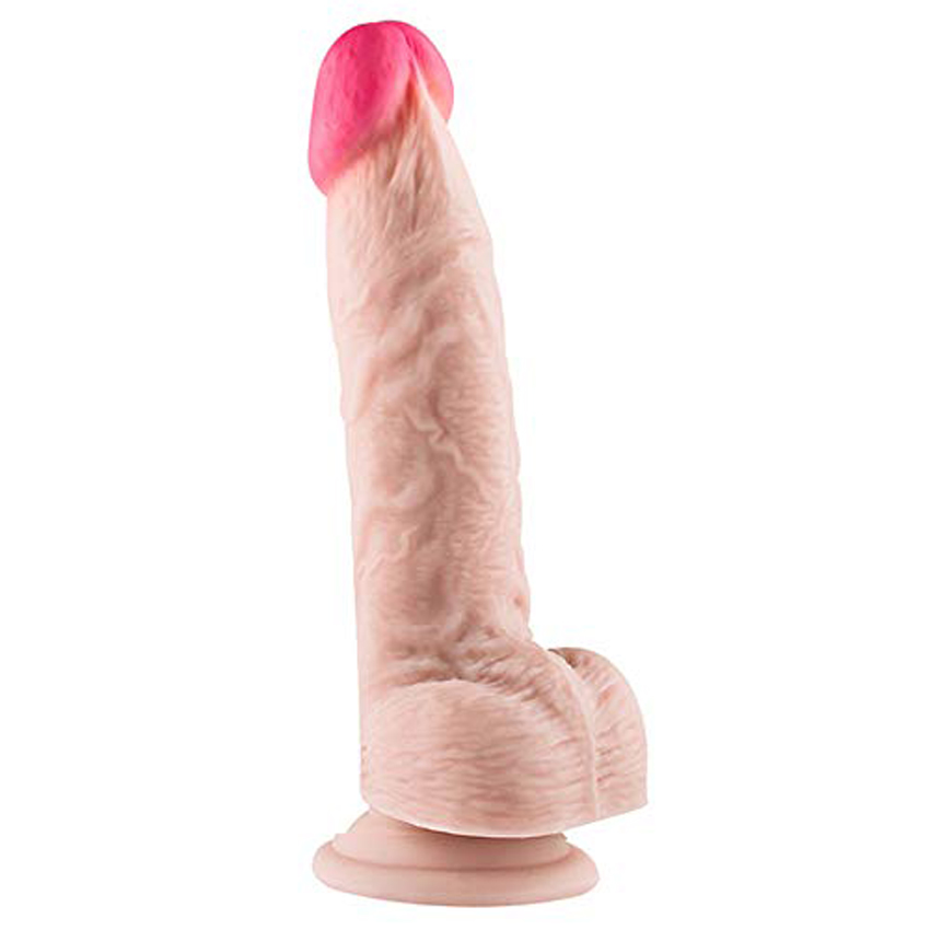 20.5*4.2CM Big Size Single Layer Full Liquid Silicone Dildo for Female