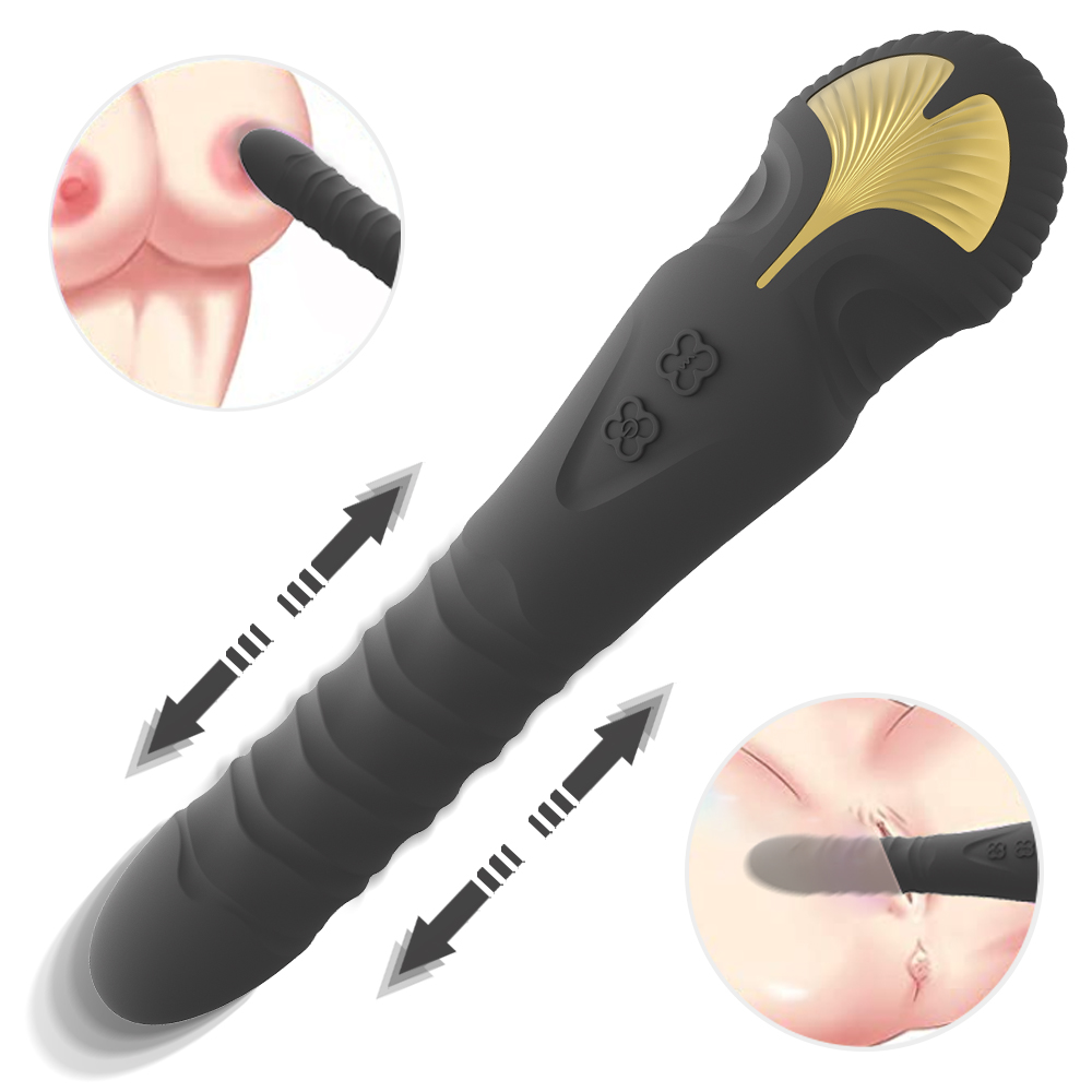 Telescopic Dildo Vibrator 9 Vibration Modes G spot Vibrator for Female