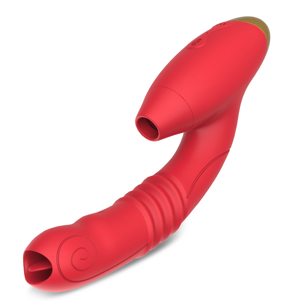 Vagina Sucking Vibrator 10 Frequency Vibration Tongue Licking Dildo Vibrator for Couples