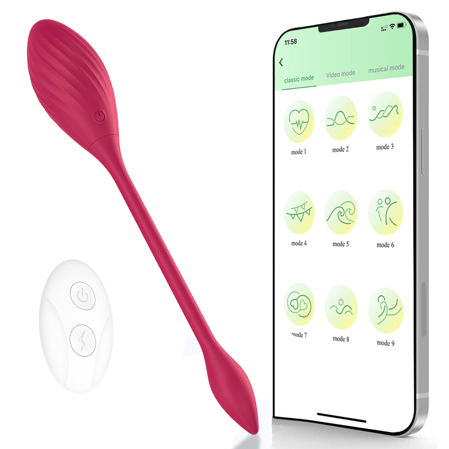 Smartphone APP Control 9 Different Modes Jump Egg for Couples