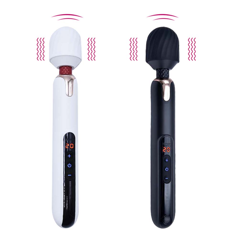 Visual digital AV Stick Vibrator with 10 Frequency vibrations and 4 sppeds Cycles sex toys for couples